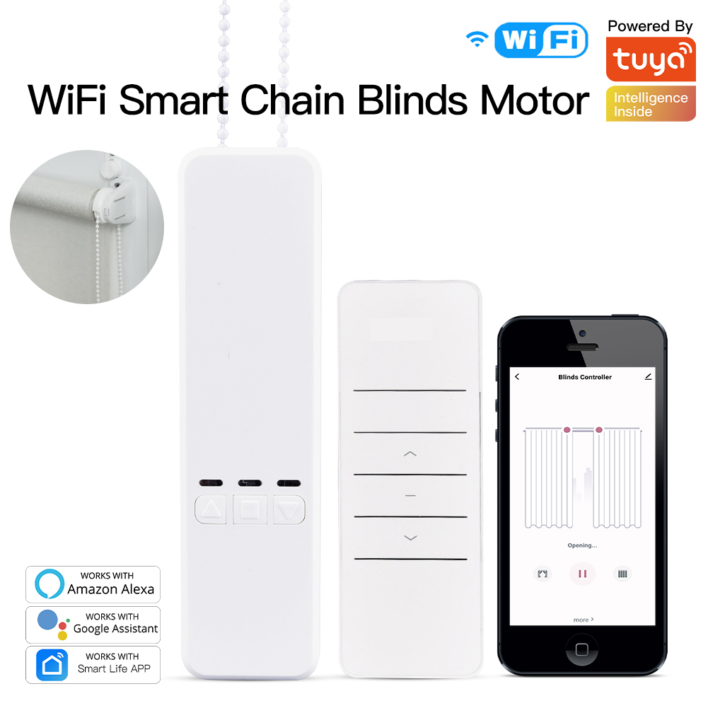 Tuya WiFi Smart Motor Electric Chain Roller Blinds Shade Shutter Drive