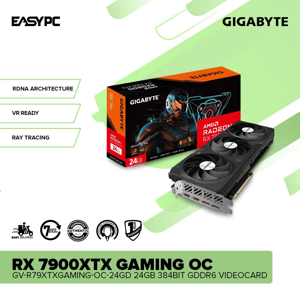 EasyPC| GIGABYTE RX 7900XTX GAMING OC GV-R79XTXGAMING-OC-24GD 24GB 384bit  GDDR6 Graphics Card