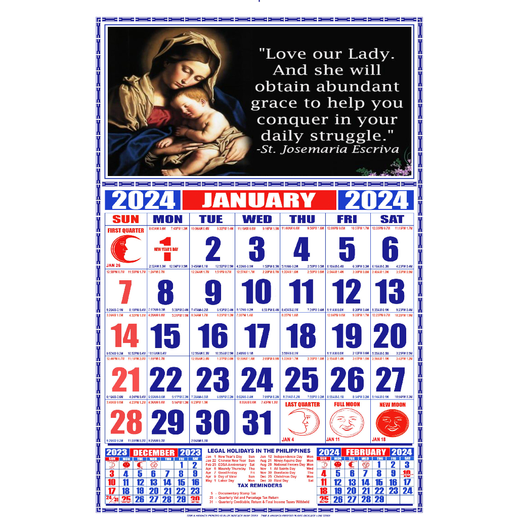 CALENDAR 2024 BIBLE VERSES Shopee Philippines