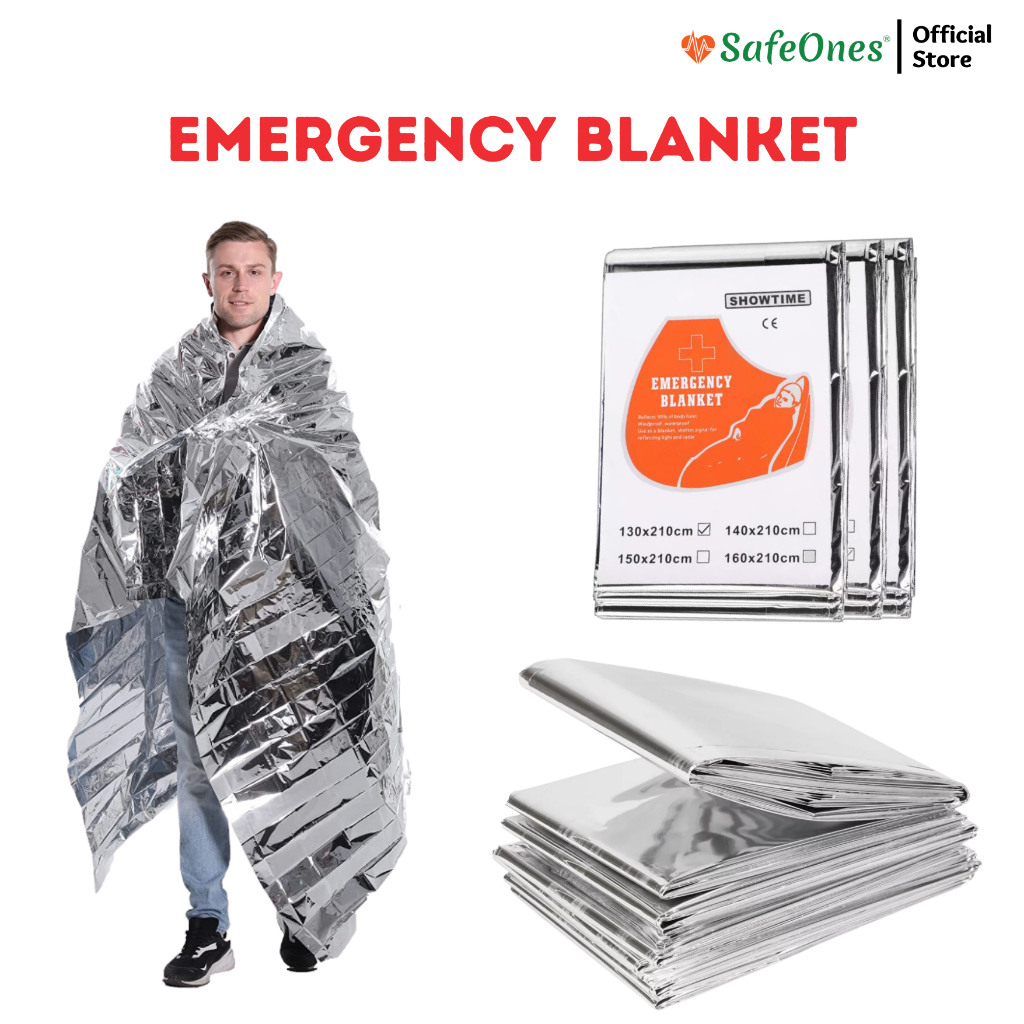 5-50 Pack Emergency Foil Blankets – Waterproof Mylar Thermal For Camping, Survival, First Aid