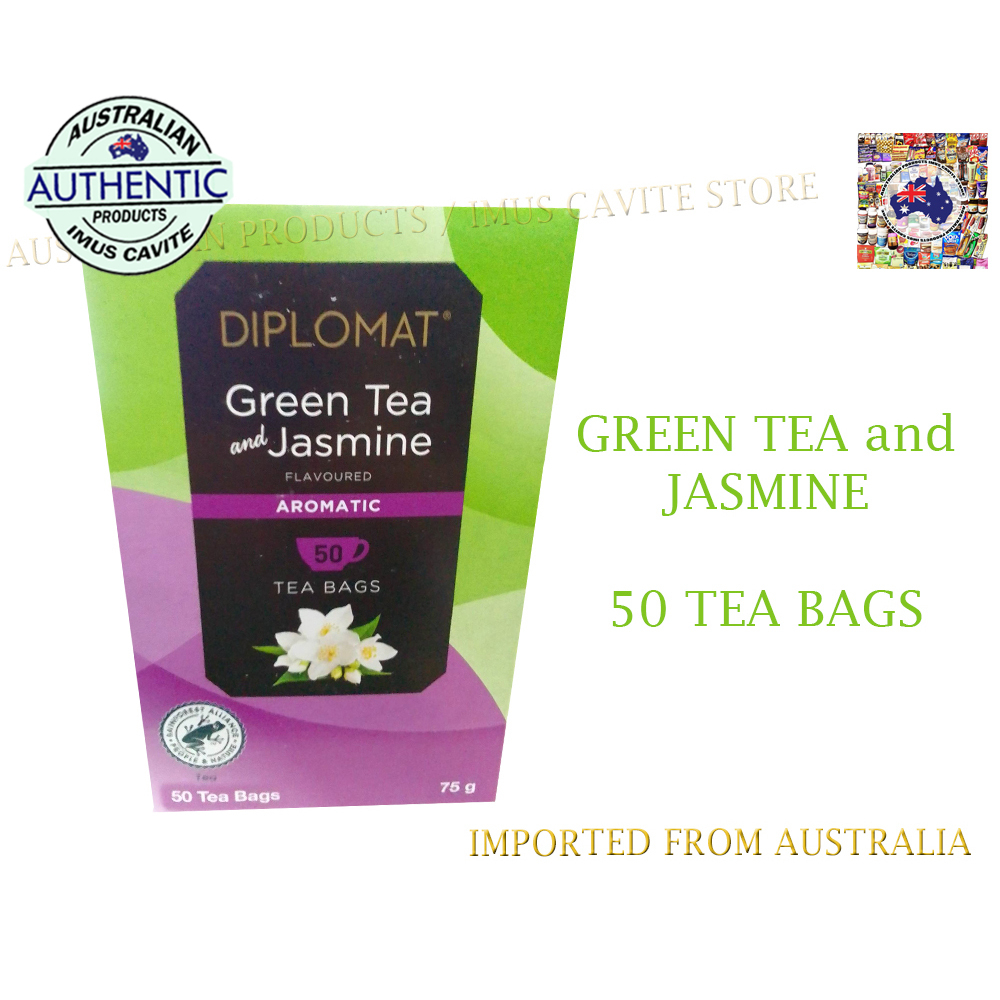 Green tea and jasmine Diplomat 50 bags 75g Aromatic flavoured Shopee
