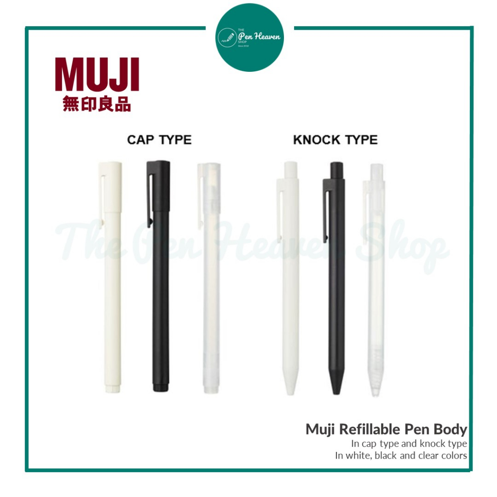 Muji Refillable Pen Body Cap/ Knock (Authentic)