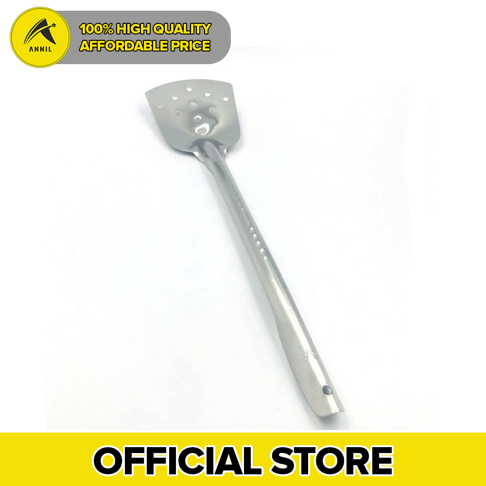 Annil Wok Spatula Stainless steel Spatula Turner with Hollow Long Heat