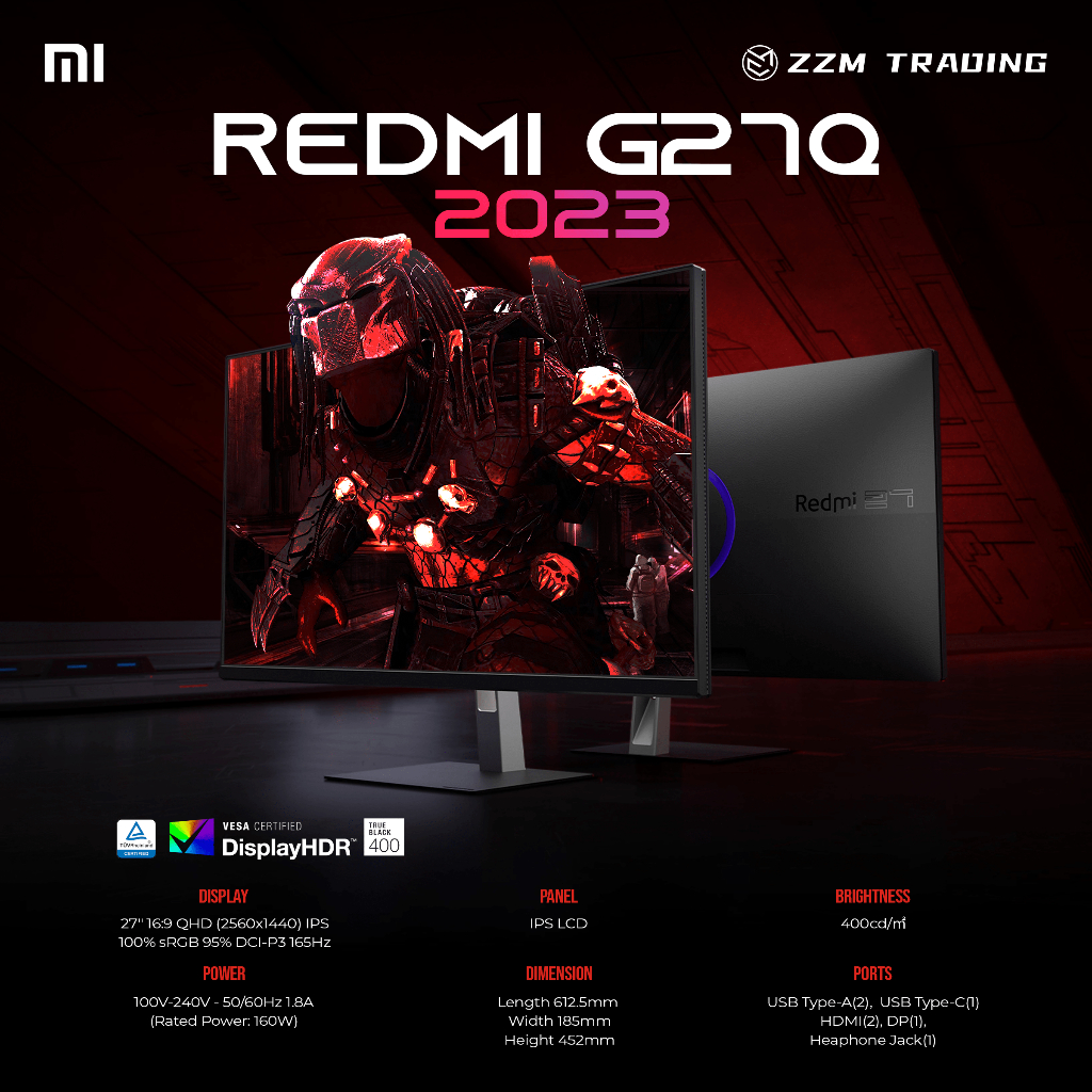 Xiaomi Redmi G27/G27Q 27 inch FHD/QHD IPS LCS Gaming Monitor 165Hz ZZM ...