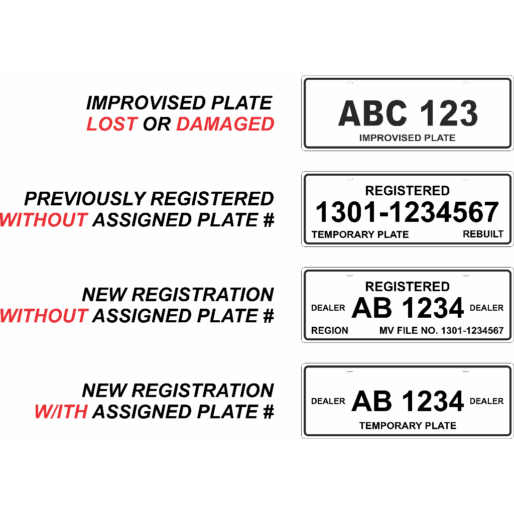 NEW LTO TEMP0RARY CAR PLATE AND IMPR0VISED CAR PLATE ORDINARY AND ...