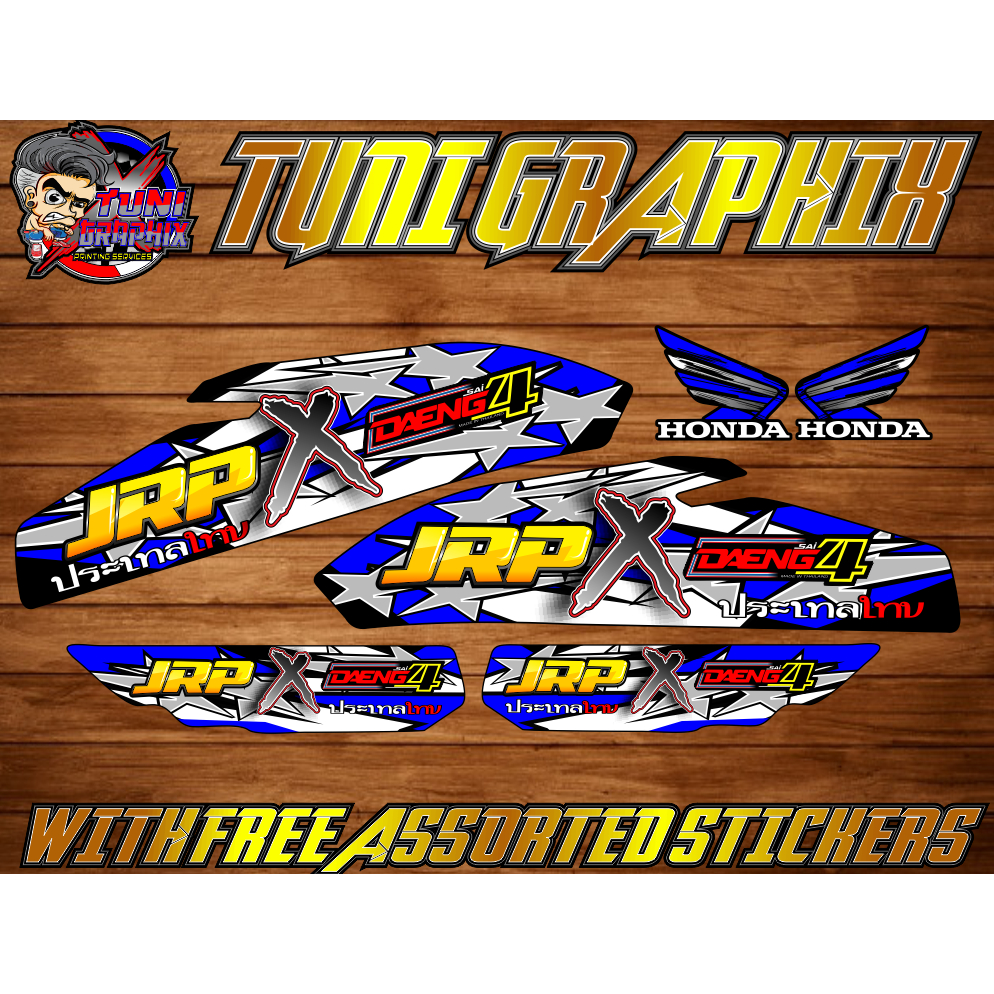 TMX/RUSI/PINOY/MOTOPOSH/SKYGO/ DECALS STICKER v5 BLUE ( JRP X DAENG ...