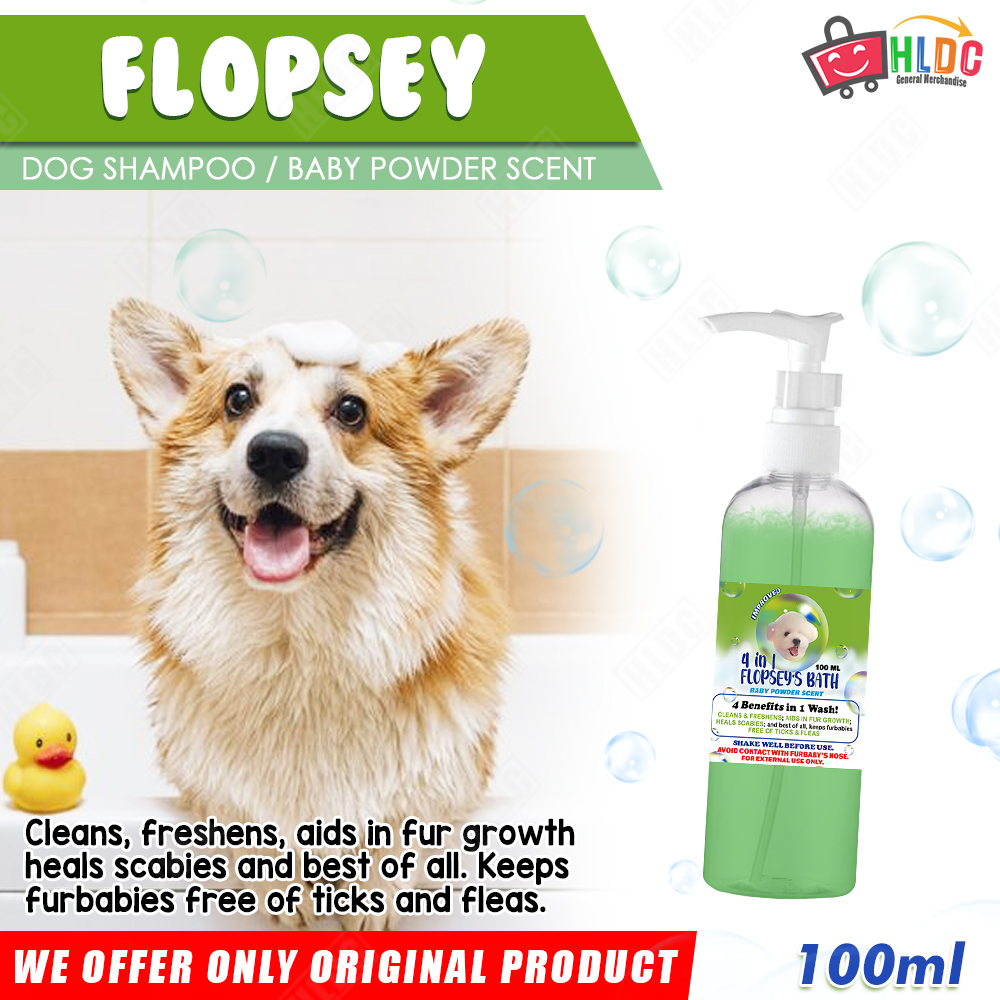 4 in 1 Flopsey's Bath 100ml Dog Shampoo, Dog Conditioner, Fur Softener