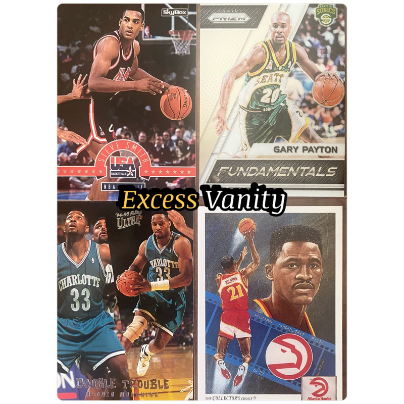 NBA Cards of Gary Payton, Dominique Wilkins, Alonzo Mourning & Steve ...