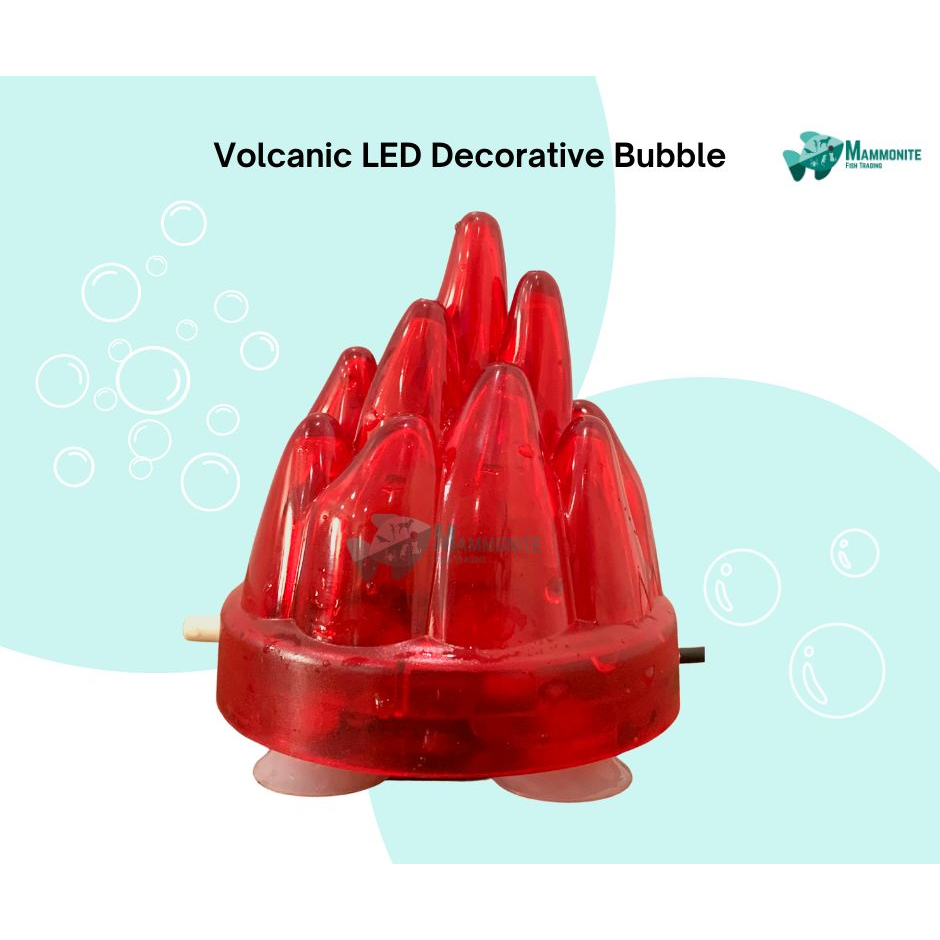 Aquarium Volcano LED Air Bubble Stone Aerating Lighting Energy Saving ...