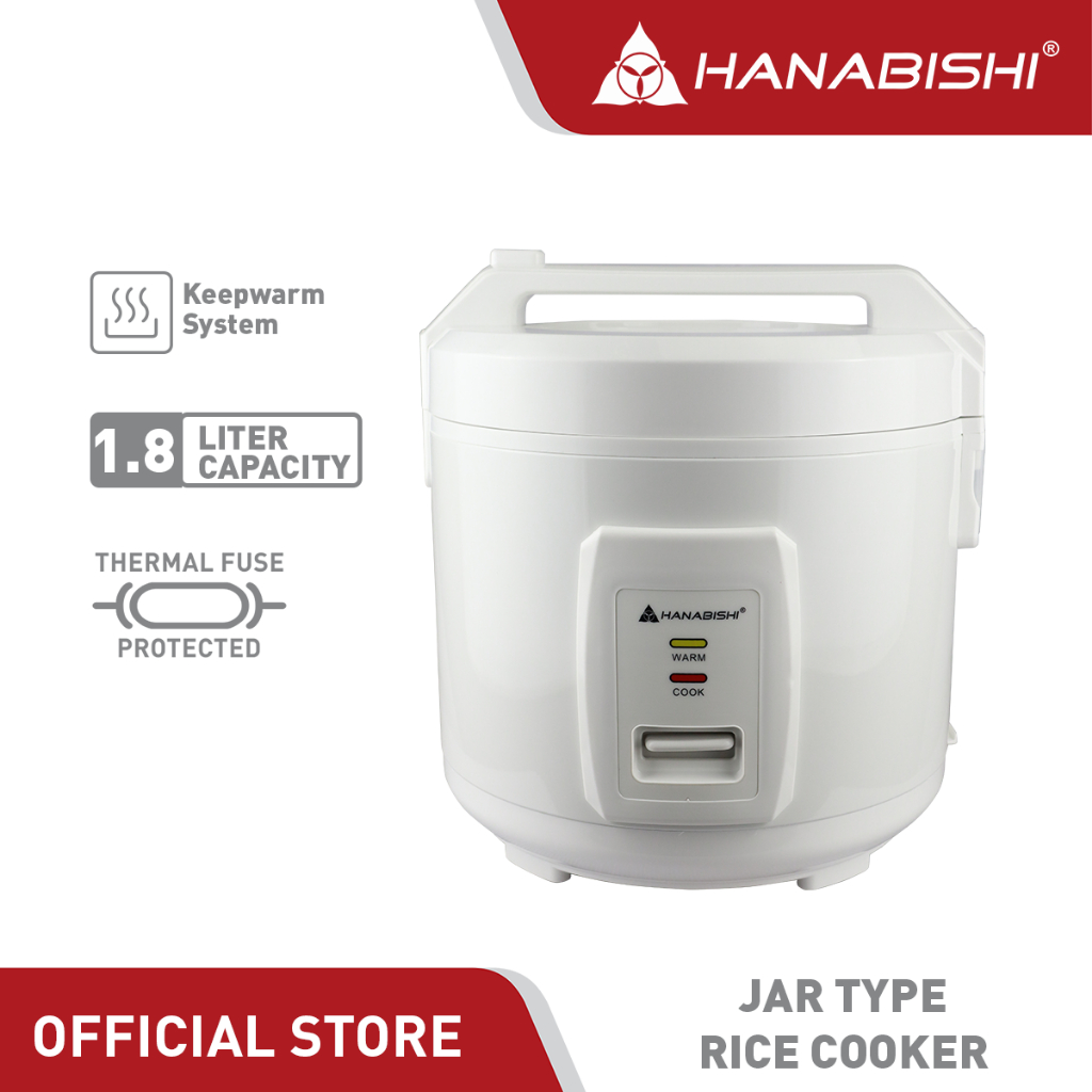 Hanabishi White Jar Type Rice Cooker 1.8L HJC18WHT Shopee Philippines
