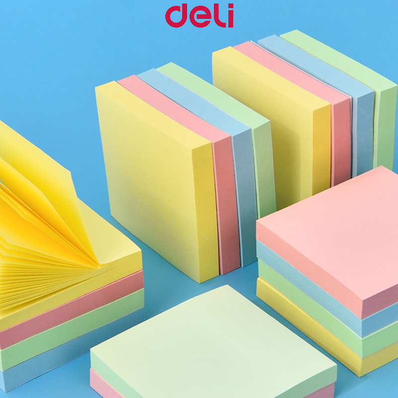 Deli Sticky Notes Portable Notepads Memo Pad Student Stationery School