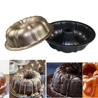 9X9 Inch Cast Aluminum Swirl Bundt Pan Unique Spiral Bundt Pan Non Stick  Pound Cake Pans