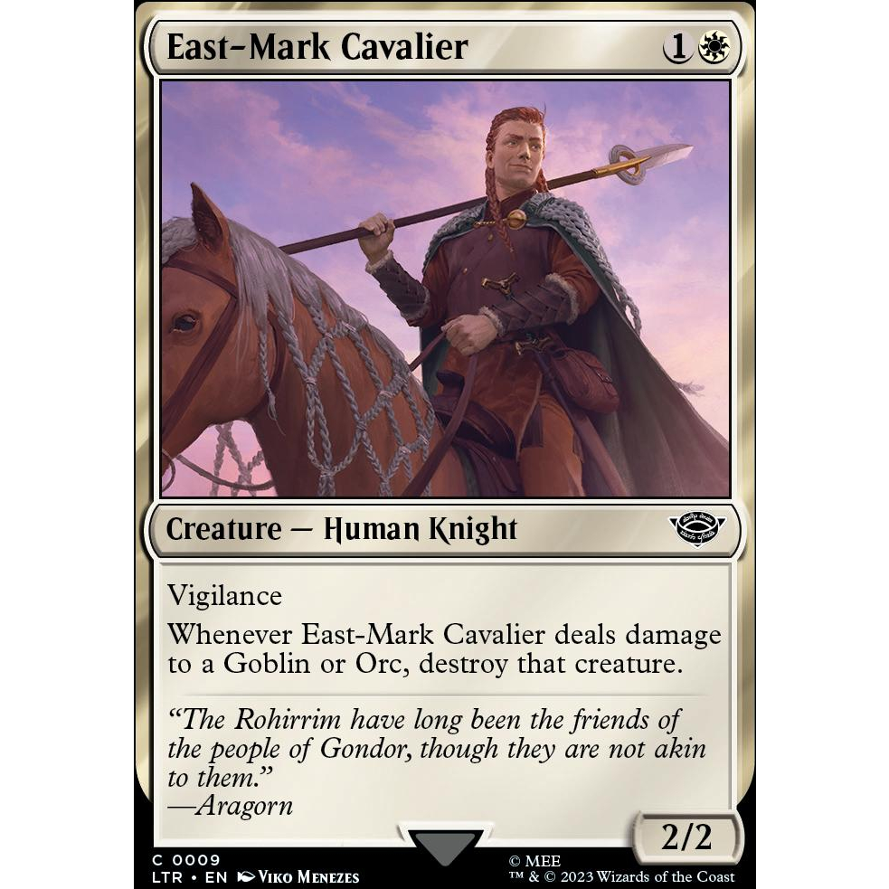 East-Mark Cavalier Common MTG LOTR Magic the Gathering Trading Card ...