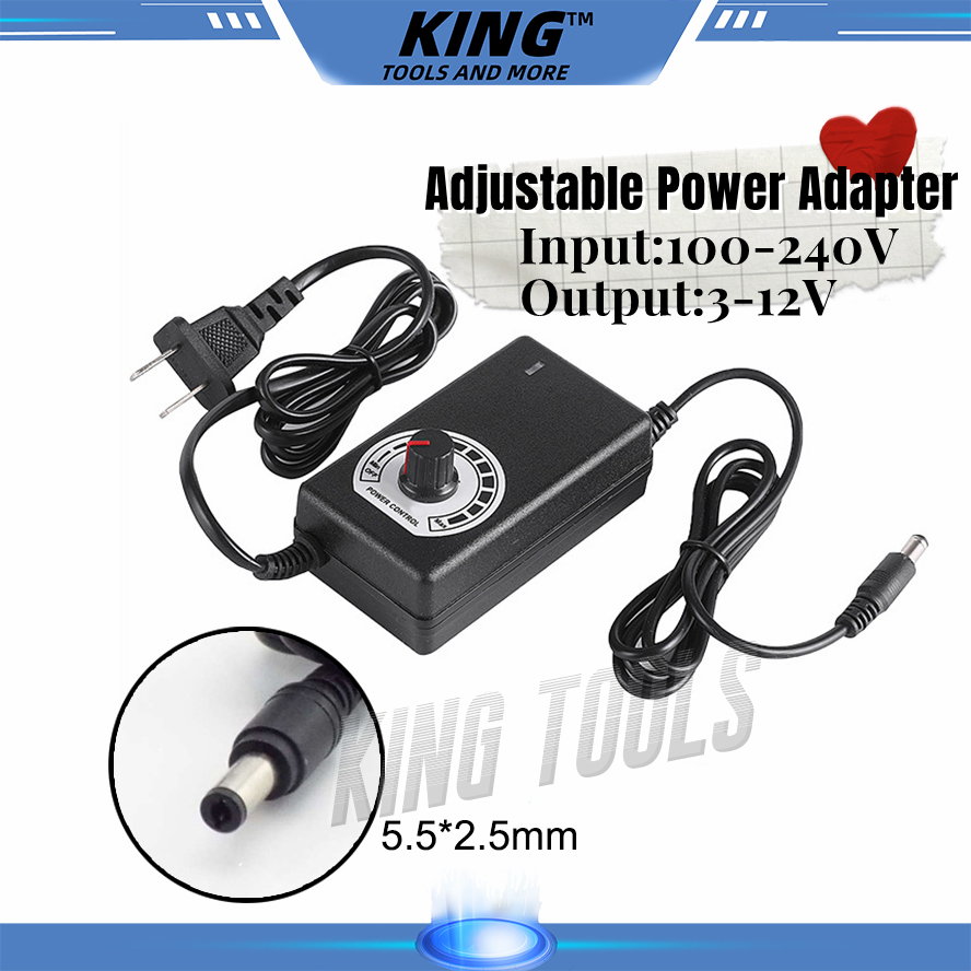 Adjustable Voltage ON/OFF Adapter 3V-12V 2A 24W power supply Charger 5 ...