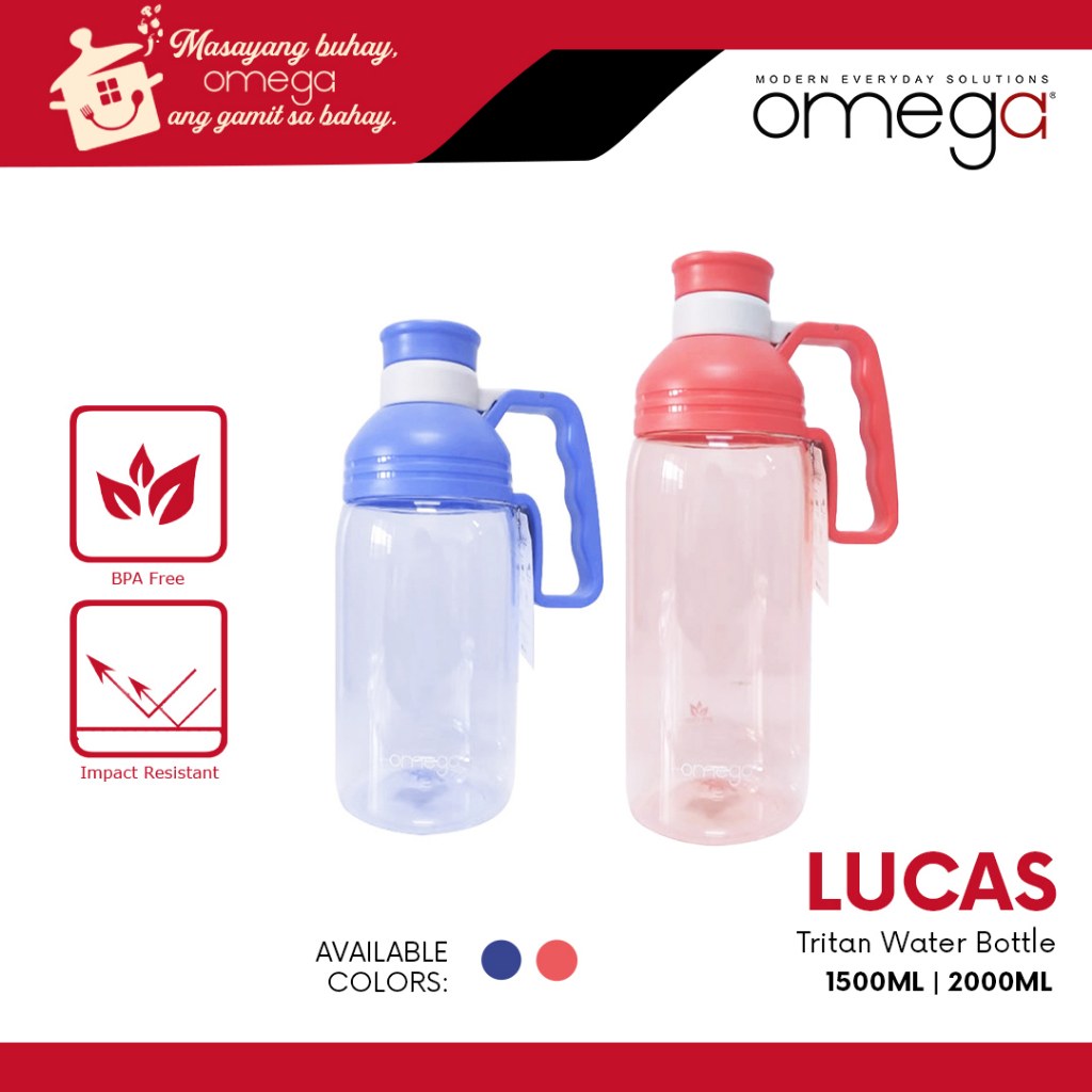 Omega Houseware Lucas 1.5L / 2L BPA Free Tritan Bottle Blue / Orange ...