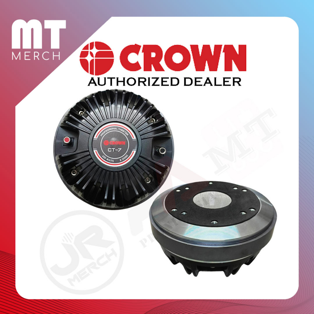 [MTY] Crown (CT-7) 600w. 8 ohms Horn Tweeter Bolt-on Compression Driver ...