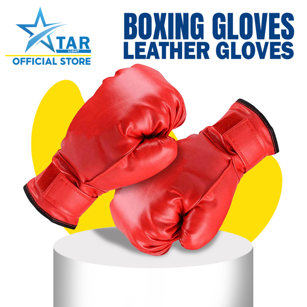 Professional Boxing Gloves Leather Combat Fighting Training Gloves for