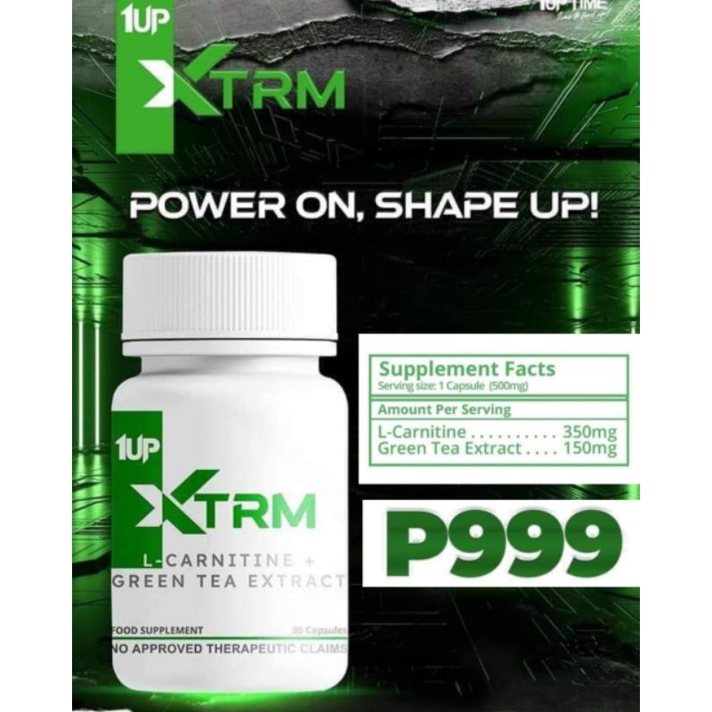XTRM Fat Burner and Weight Management Capsule with LCARNITINE + Green