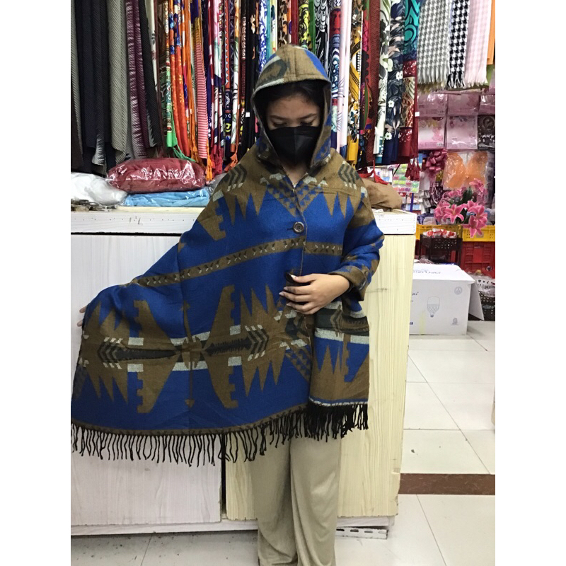 Cape shawl with sleeves deals