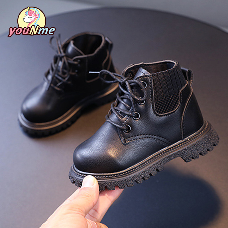 youNme Boots For Baby Boys Rubber Shoes Kids Girls Black Boots Korean Ootd Shoes 3 Year Old Unisex Shopee Philippines