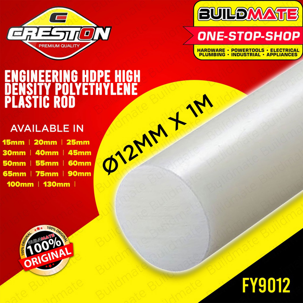 Buildmate x CRESTON 12mmx1m Engineering HDPE High Density Polyethylene ...