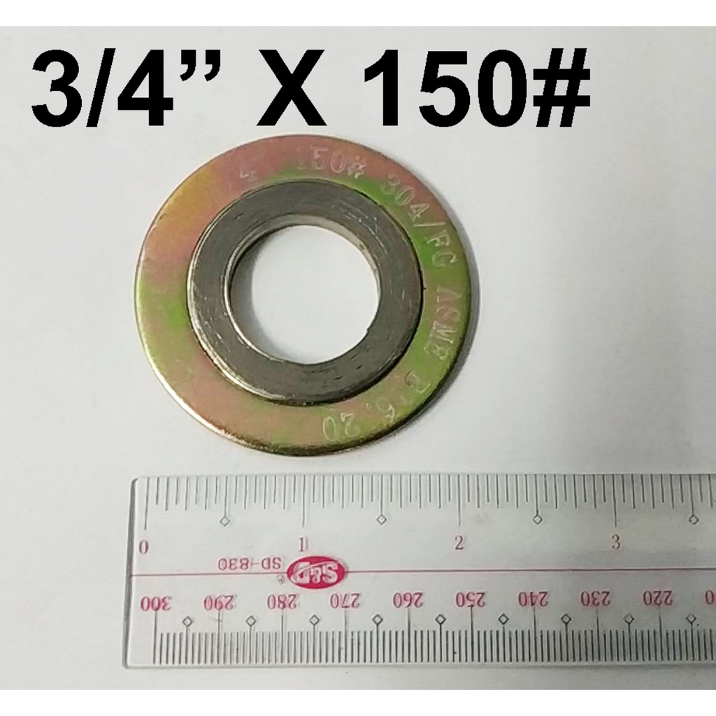 FLEXITALLIC GASKET 3/4" X 150 SPIRAL WOUND GASKET 304 ASME B16.20 3/4