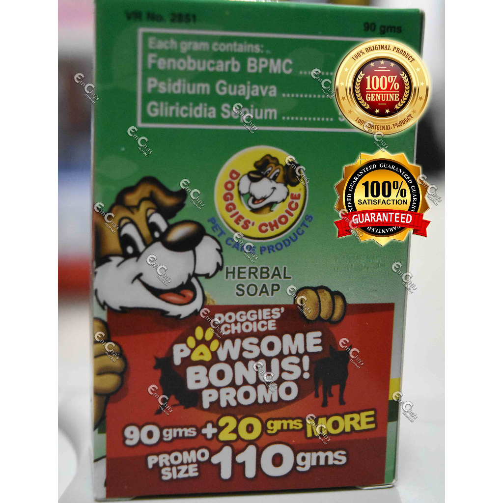Doggie'S Choice 90g (Green Soap Pack) Anti-Fungal Anti-Parasitic Herbal Dog  Soap (Agr)