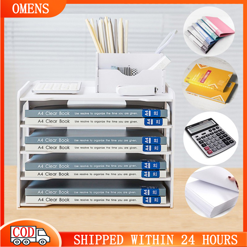 Desktop Organizer Bookshelf File Rack Office Supplies Books Holder