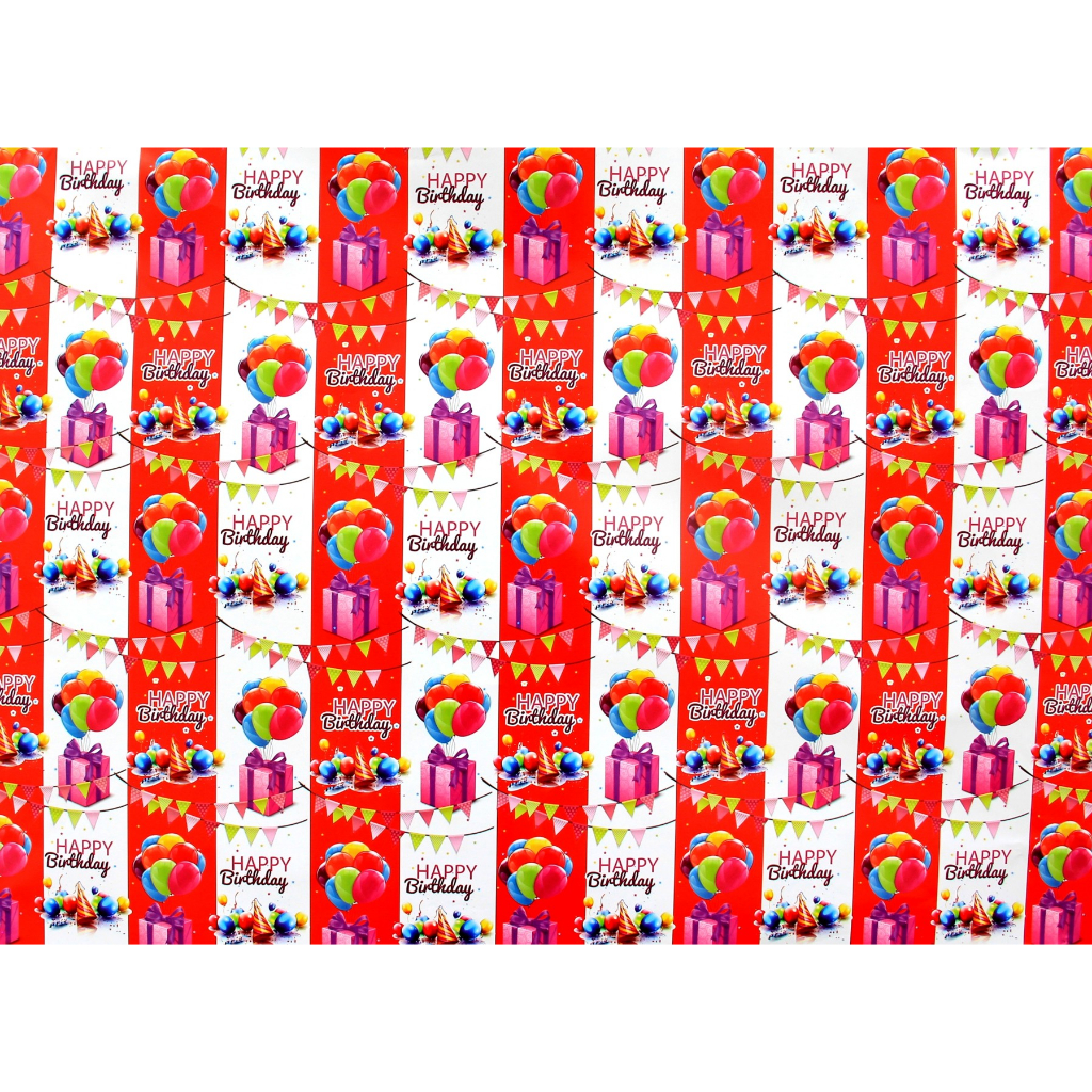 Gift Wrapping Paper Sheets, Coated, Birthday Wrapper, 47.6x62.25cm ...