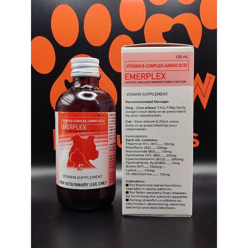 Emervet Emerplex 120ml (B Complex + Amino Acid) | Shopee Philippines