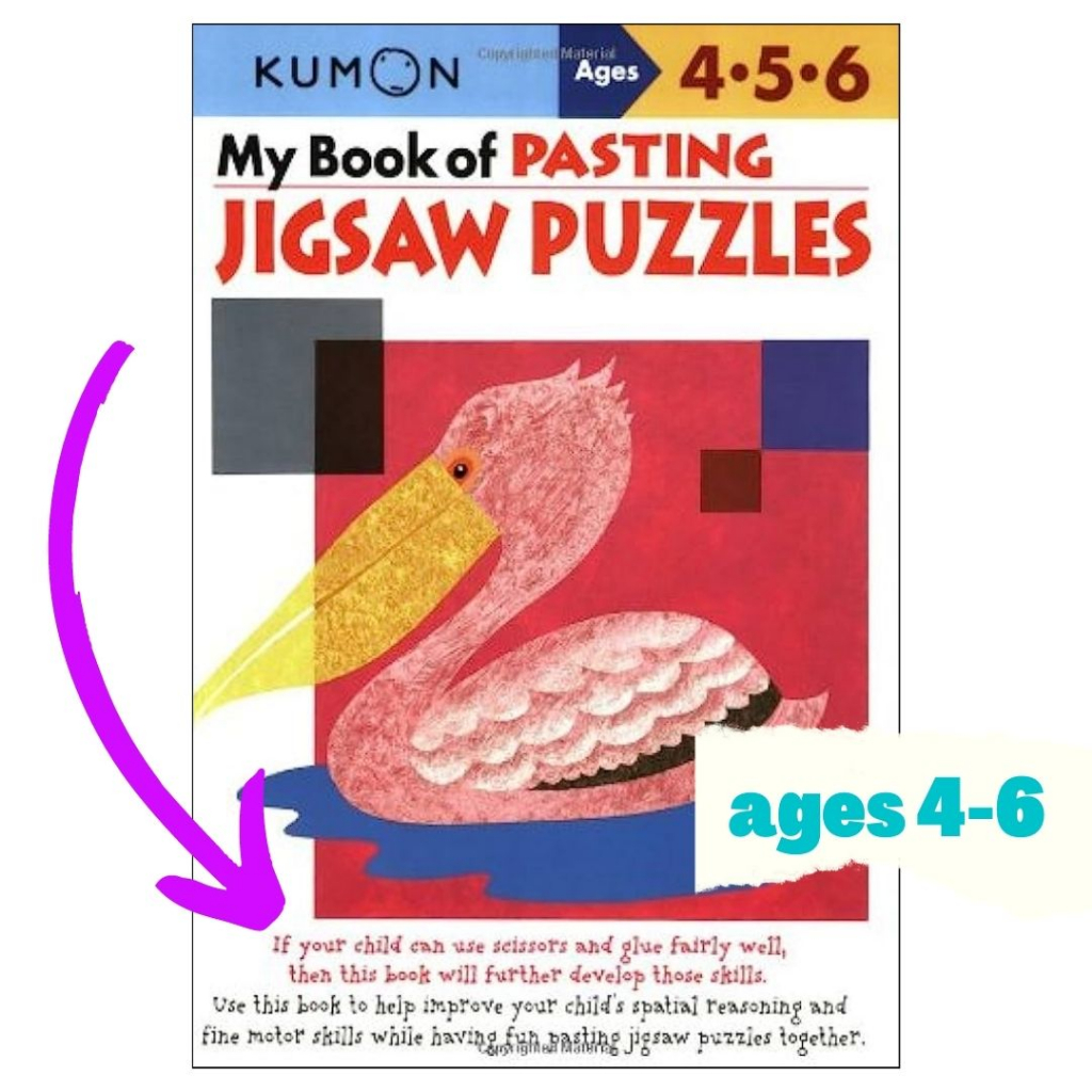 Kumon Workbook - My Book of PASTING JIGSAW PUZZLES for ages 4 to 6 ...