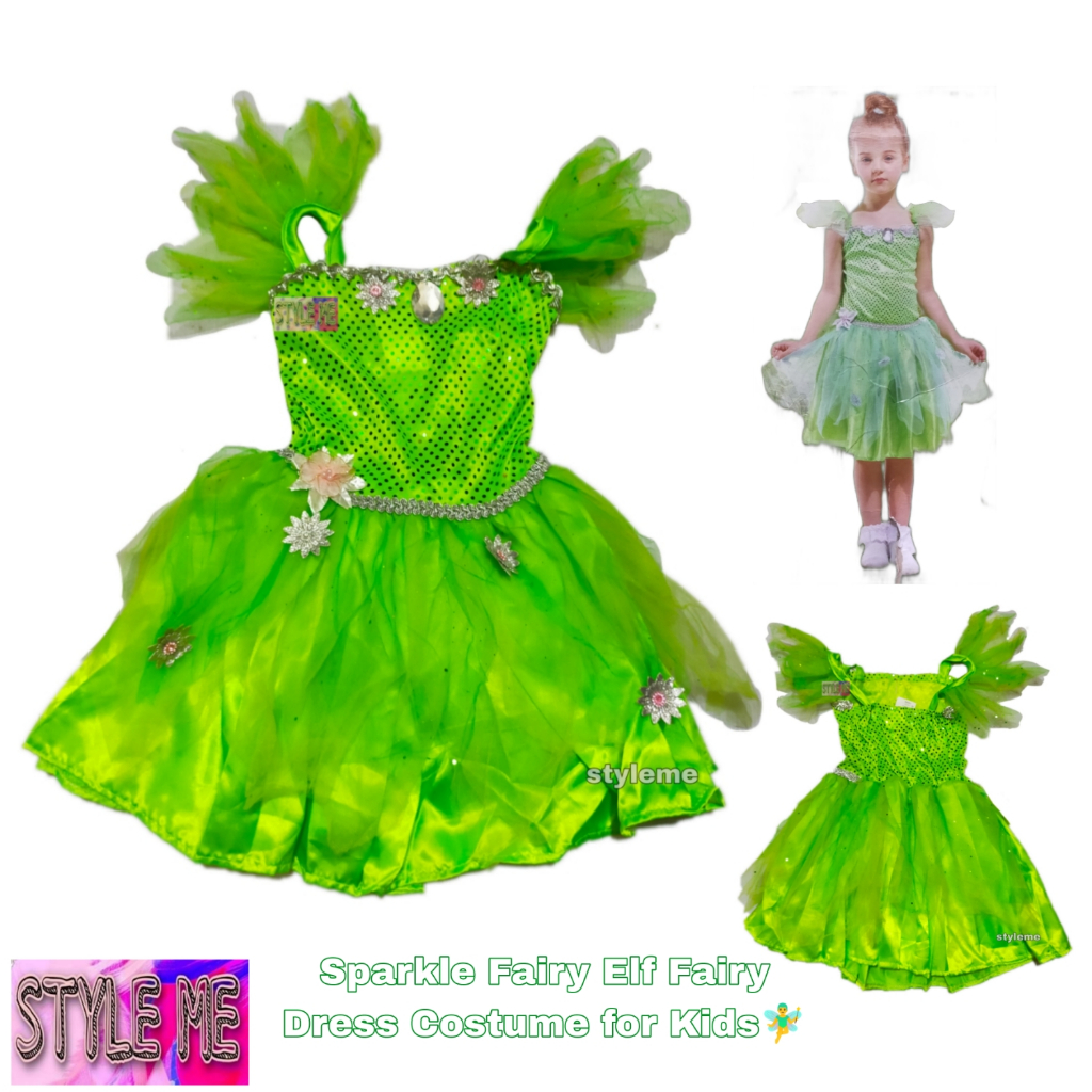sachin and babi light blue dress Festival Costume Smiffys Deluxe St. Patrick's Day Glitter Fairy Costume For  Girls
