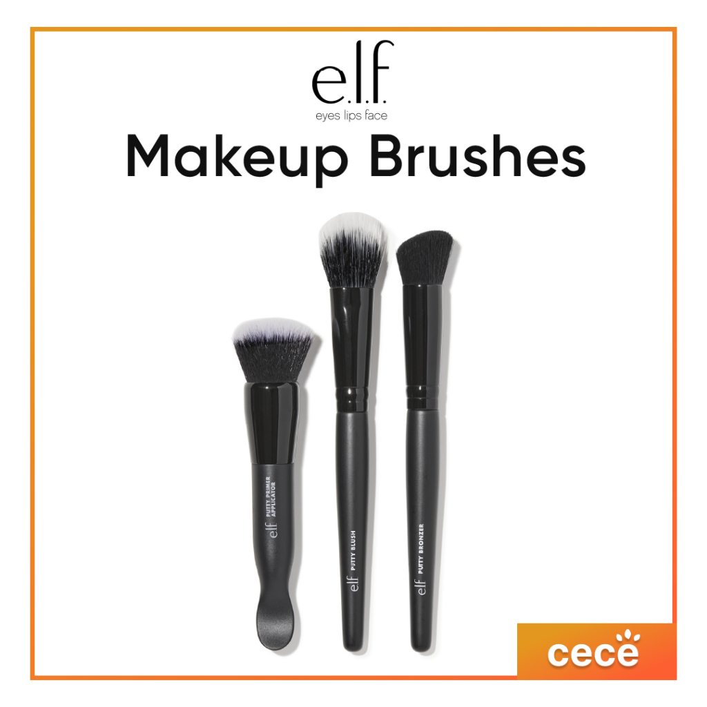 ELF Cosmetics Makeup Brushes (Putty Primer Applicator, Tools Trio