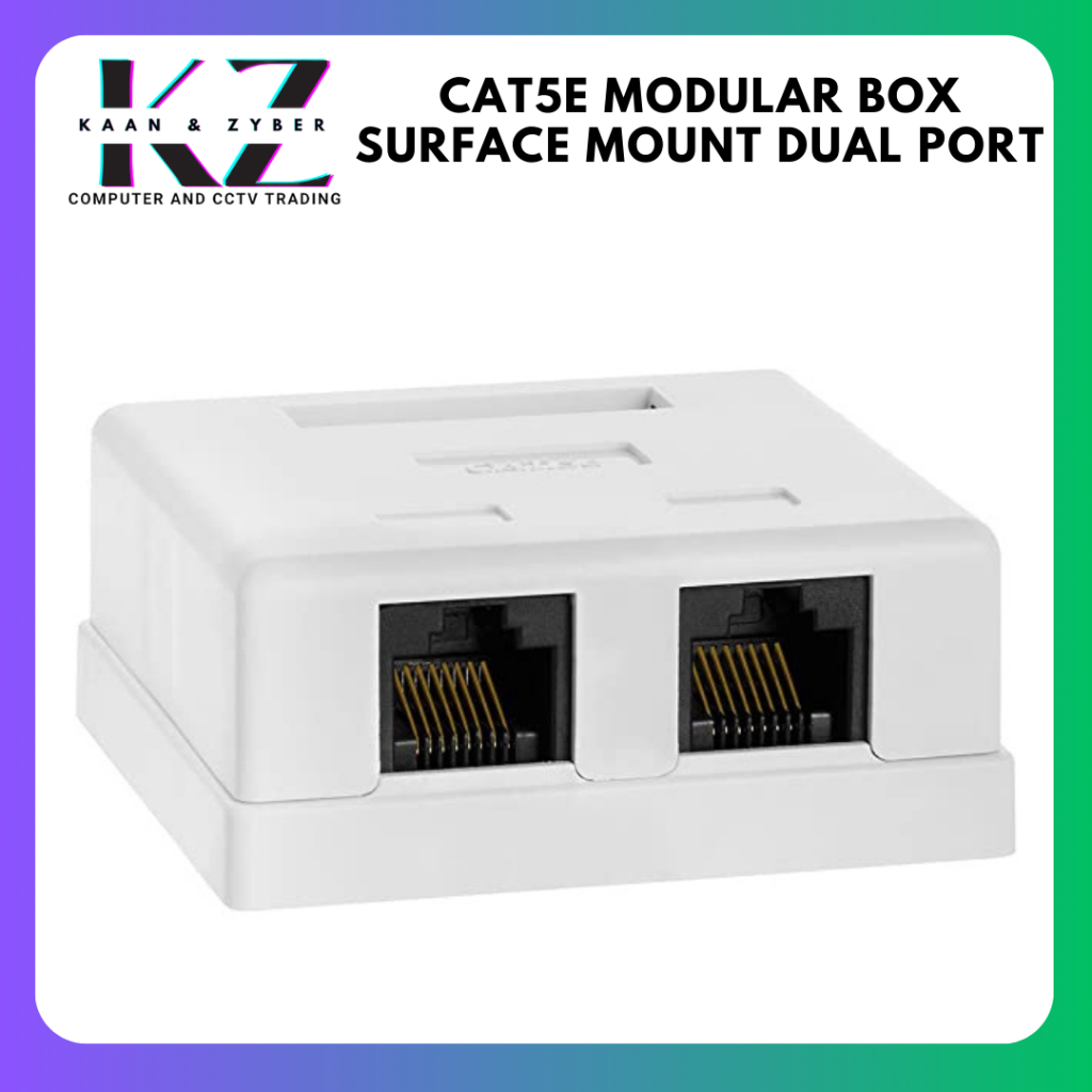 Cat5e Modular Box Surface Mount Dual Port | Shopee Philippines