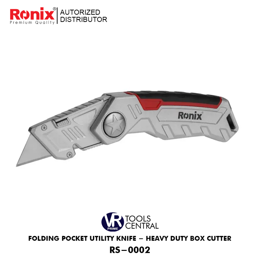 Ronix Rh-3009 Office Cutter Knife Lockback Utility Knife Quick-Change Box Cutter Handle Folding Pocket Knife
