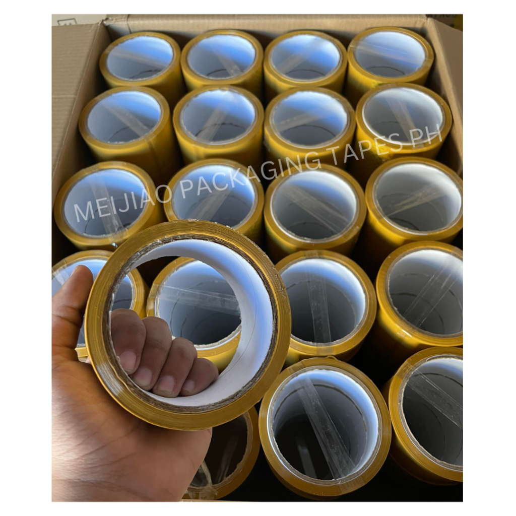 1 BOX WHOLESALE TAN/BROWN PACKAGING TAPES 50M/100M/200M | Shopee ...
