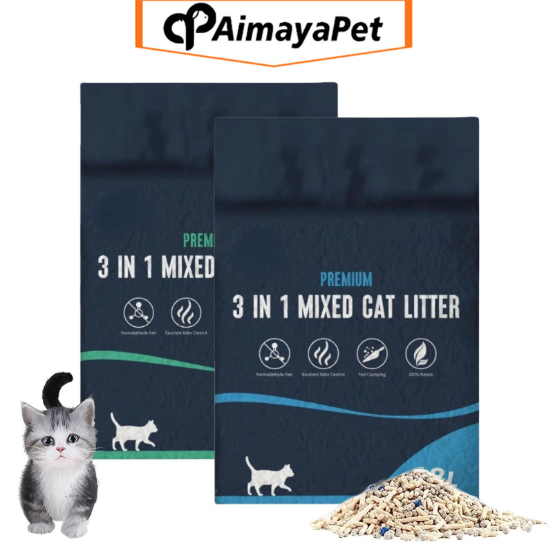 AimayaPet Mixed Cat Litter Deodorant Bentonite Tofu Cat Litter Dust