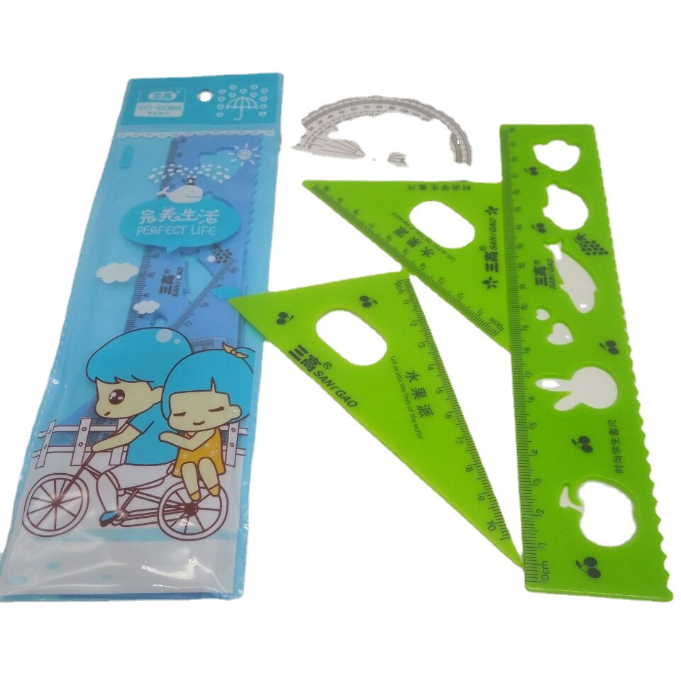 Ruler Student Stationery Metal Ruler Sets Four Pieces Rulers Set ...