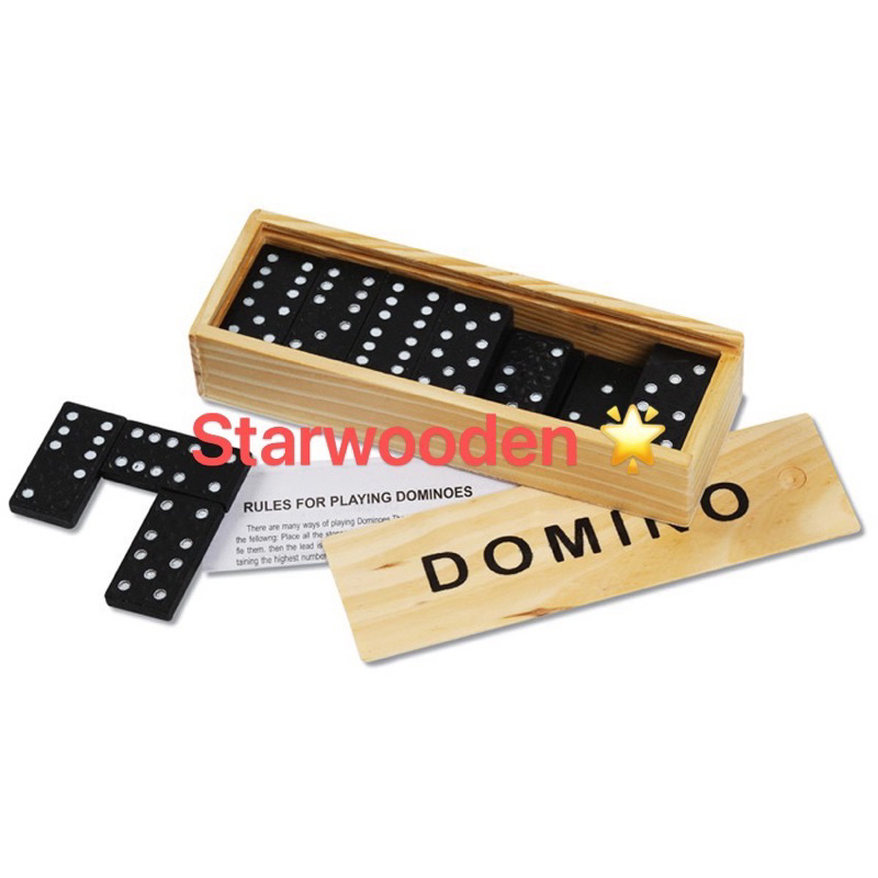 Bundle 2in1 Domino and Mikado Spiel Pickup Sticks Set Adult Children ...