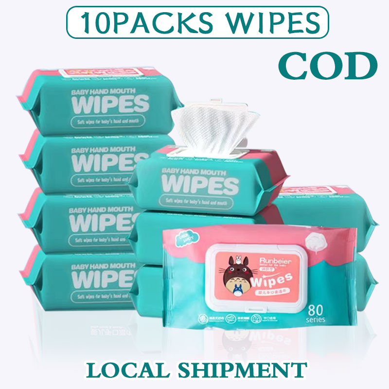 Johnson's baby skincare wipes pack store of 4 80 sheets per pack