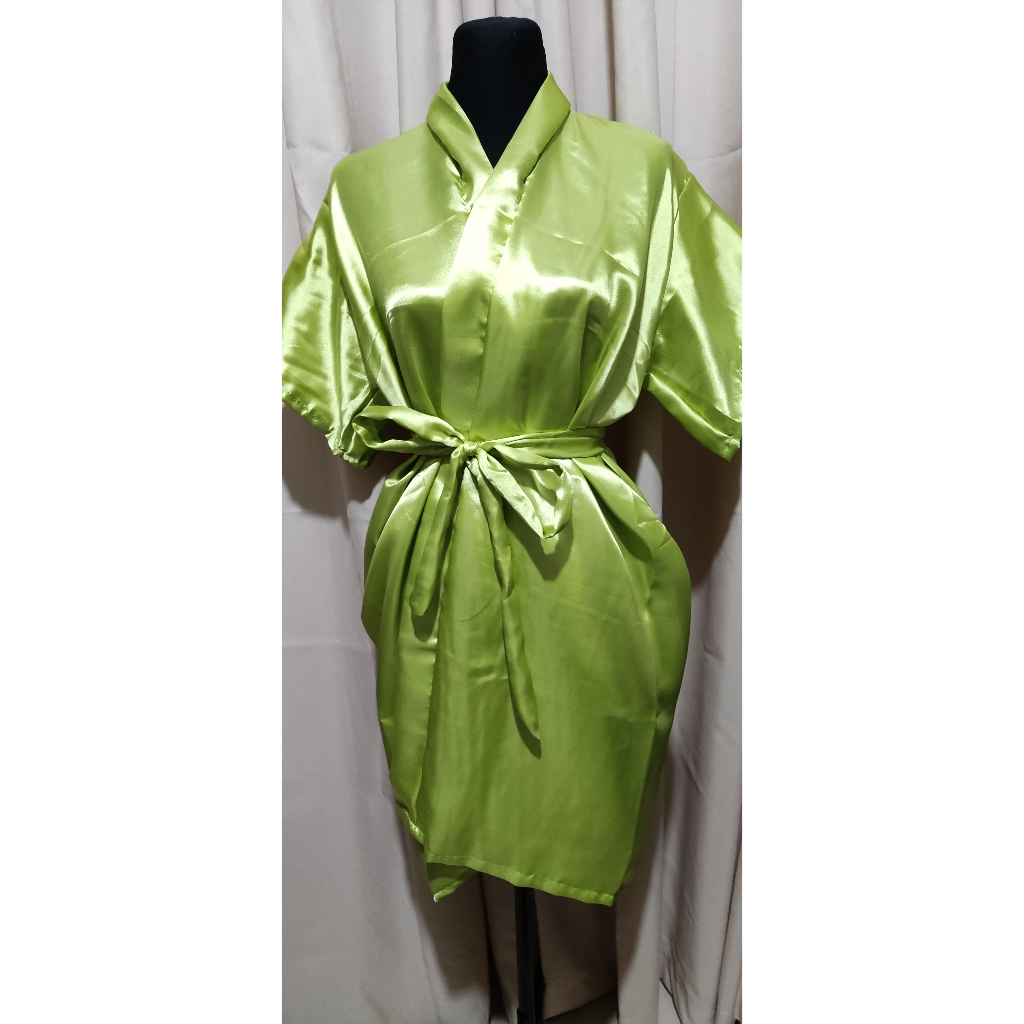 MB 159 With freebies Satin Silk wedding Robe Bridal Robe bridesmaids