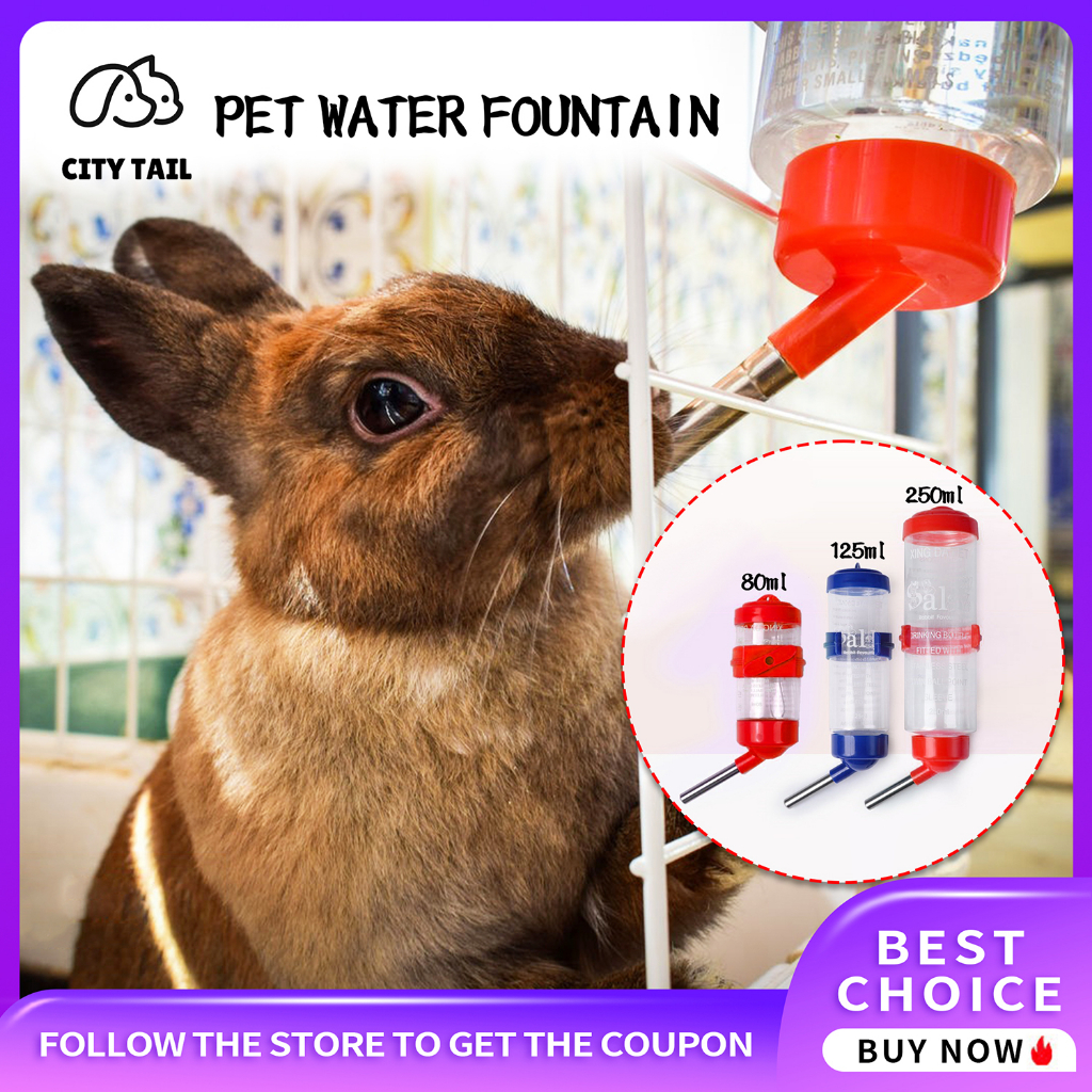 Cat Hamster Water Fountain Dog Drinking Bowl Pet Water Dispenser ... - Long Lasting Bubbling Hamster Fountain
