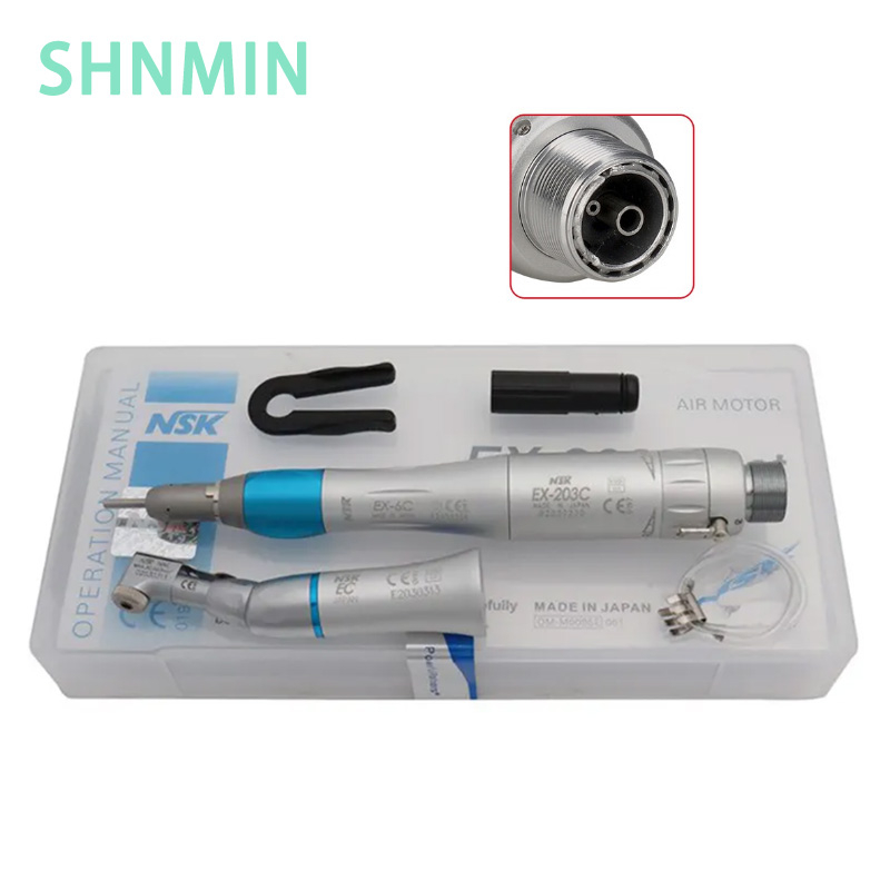 Dental NSK External Air Motor Straight Handpiece Contra Angle EX203C