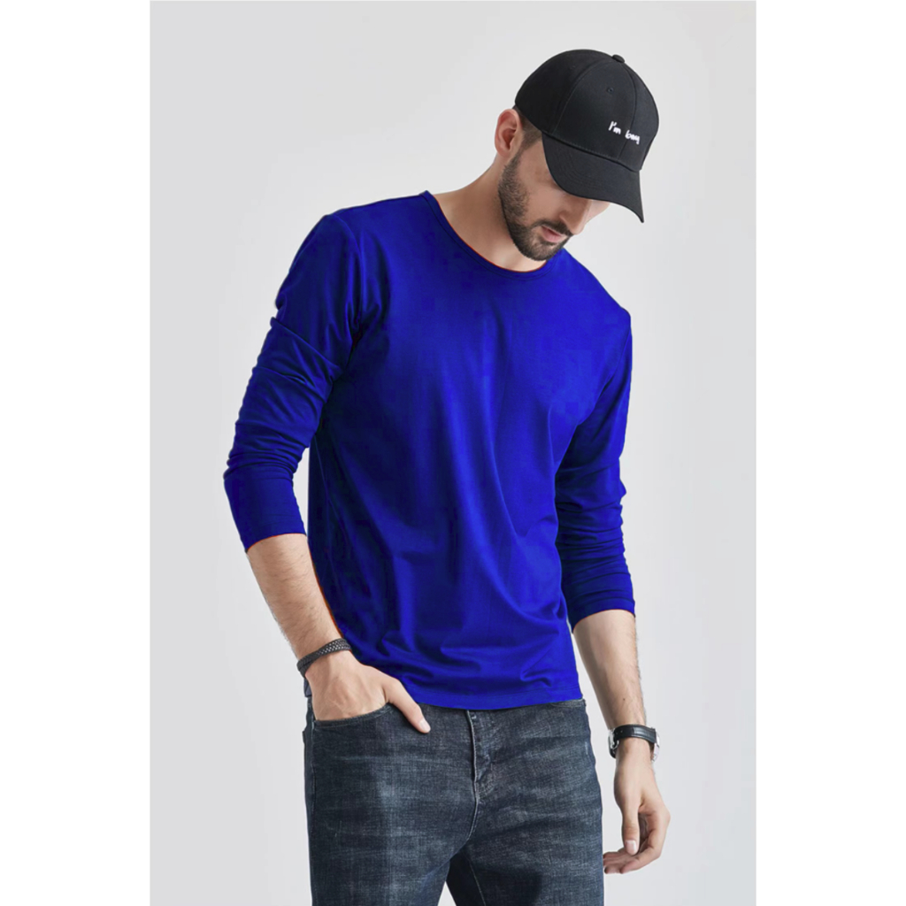 ACTIVE long-sleeved T-shirt DRI FIT unisex regular size ROYAL BLUE