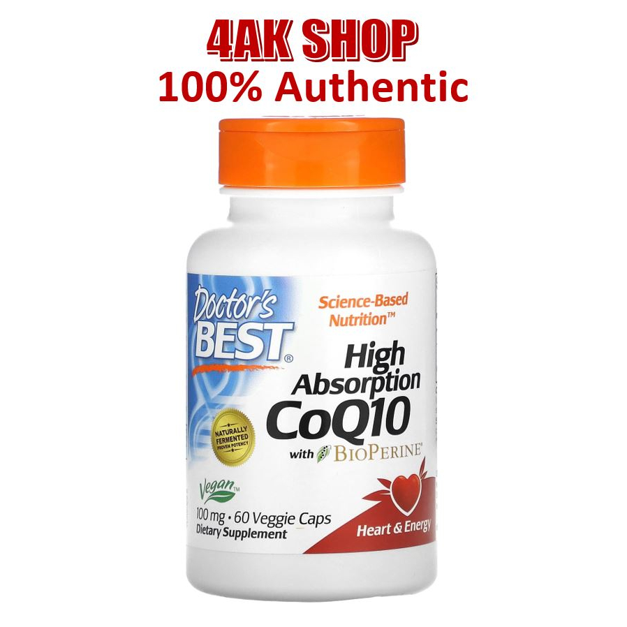 Doctor's Best CoQ10 with BioPerine 100 mg 60 Capsules, Cardiovascular