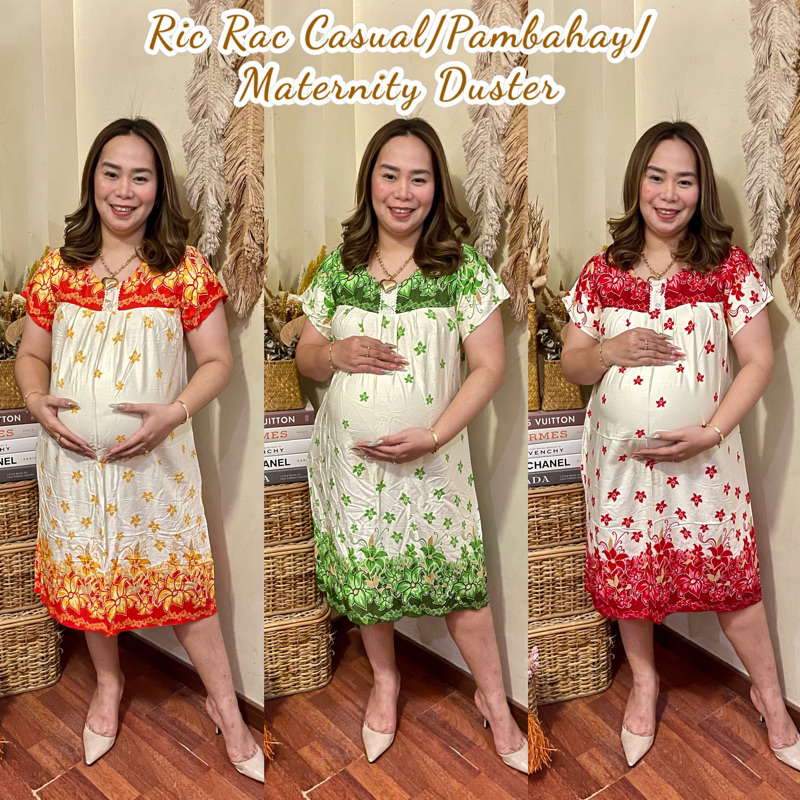 RIC RAC CASUAL/PAMBAHAY/MATERNITY DUSTER | RITCHROXRTWSHOP | Shopee ...
