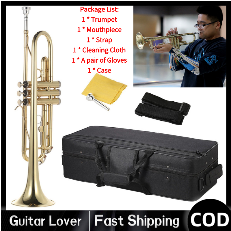 [LOCAL SHOP] Trumpet Bb Flat Brass Gold-painted Exquisite Durable ...