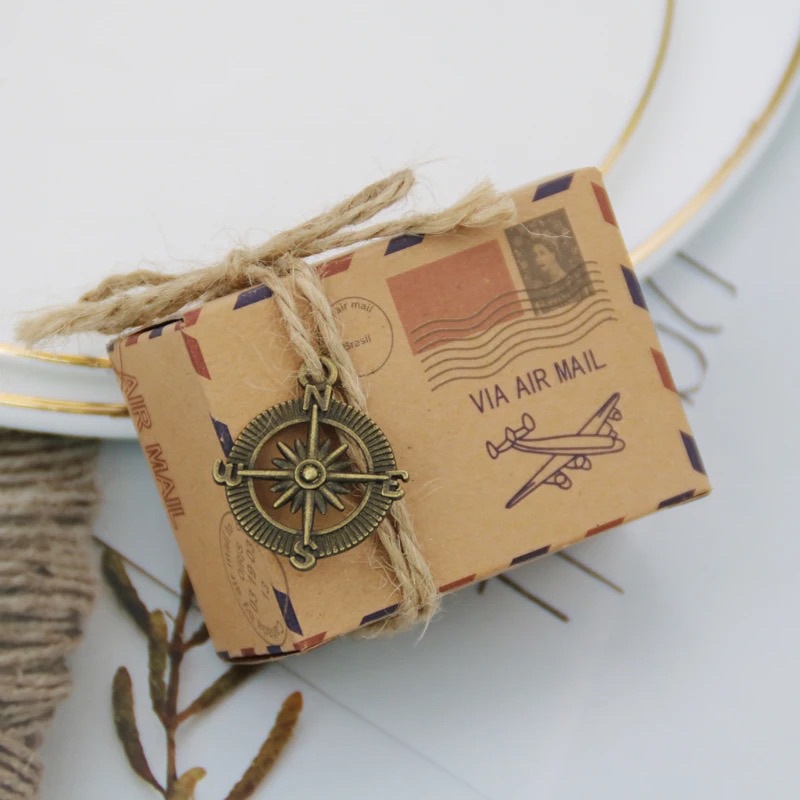Compass Kraft Paper Gift Box, Small Box for Birthday Party, Party Needs ...