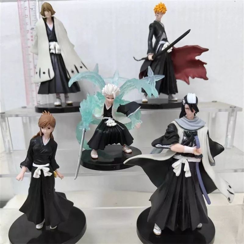 Ych 5pcs/set Bleach Action figure Ichigo Orihime Byakuya Toushirou