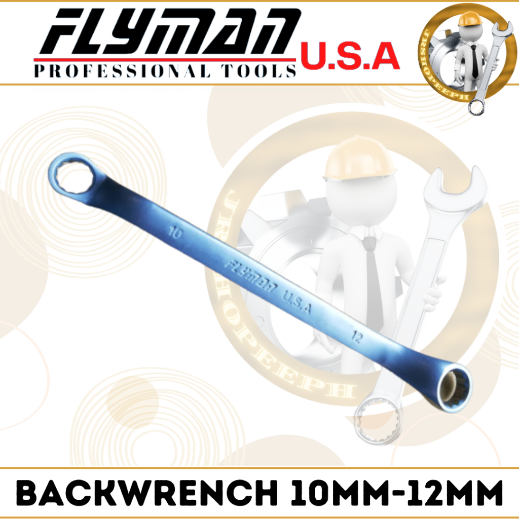 Flyman Back Wrench 10mm - 12mm Double ring spanner wrench Mechanics ...